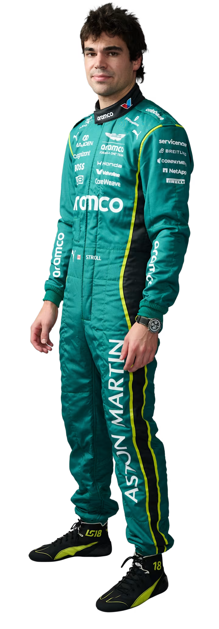 Lance Stroll in 2026 race suit