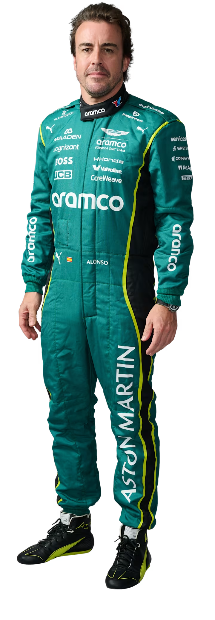 Fernando Alonso in 2026 race suit