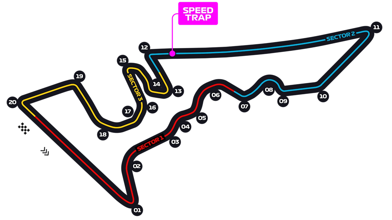 Detailed map of Circuit of the Americas