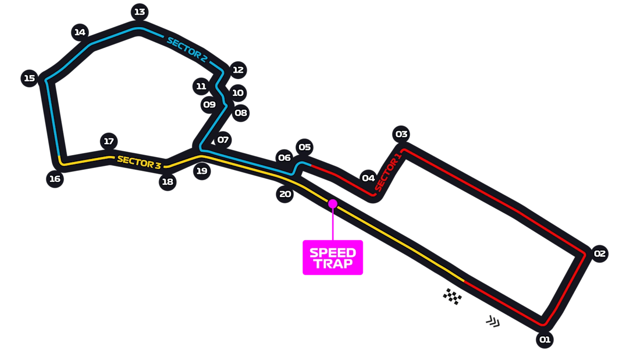 Detailed map of Baku City Circuit