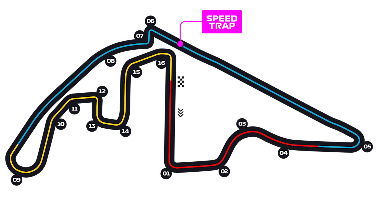 Detailed map of Yas Marina Circuit